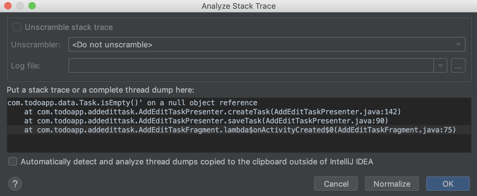 display log android studio