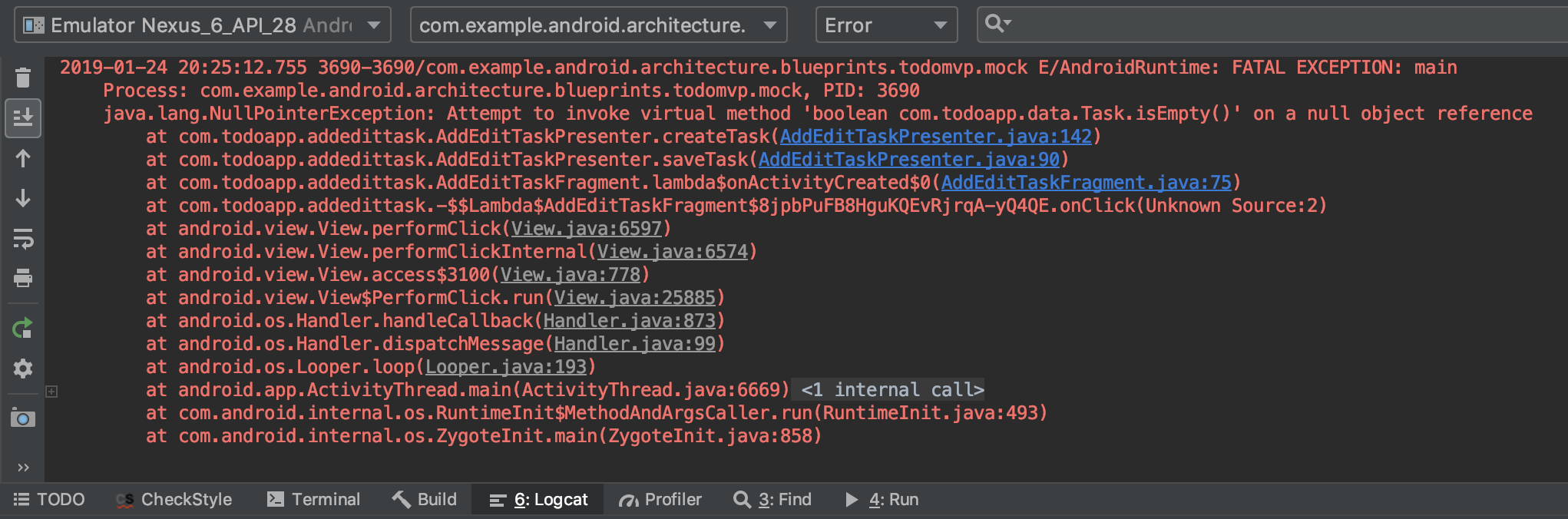 Android: Analyze Stack Trace from Plain Text Log